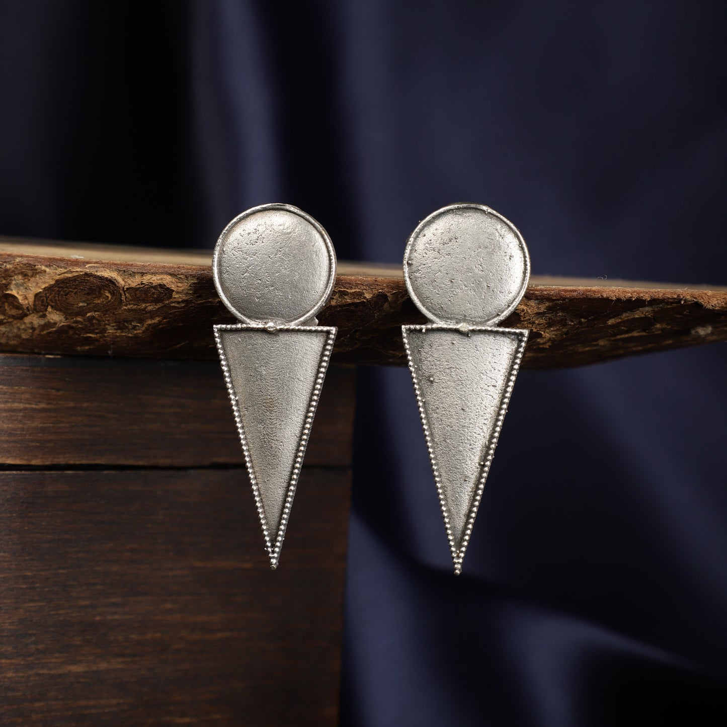 Geometric Drop Earrings - Antique Finish - Spring Soul