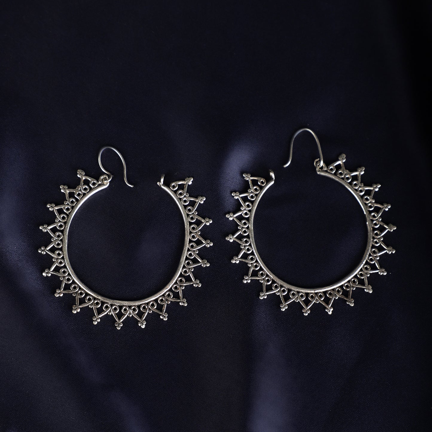 Silver Spoke Hoops - Filigree Sunburst - Spring Soul