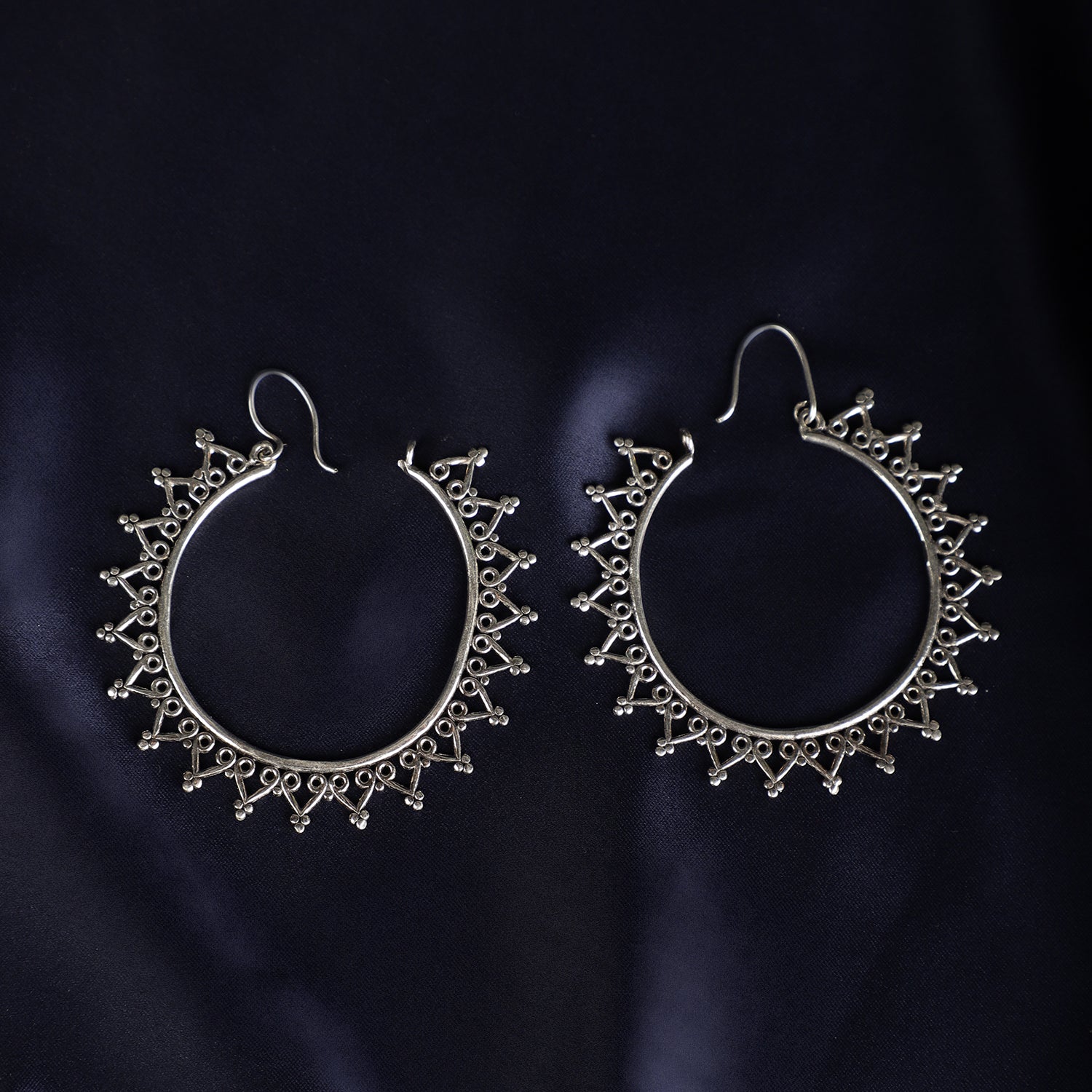 Silver Spoke Hoops - Filigree Sunburst - Spring Soul
