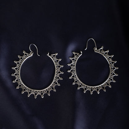 Silver Spoke Hoops - Filigree Sunburst - Spring Soul
