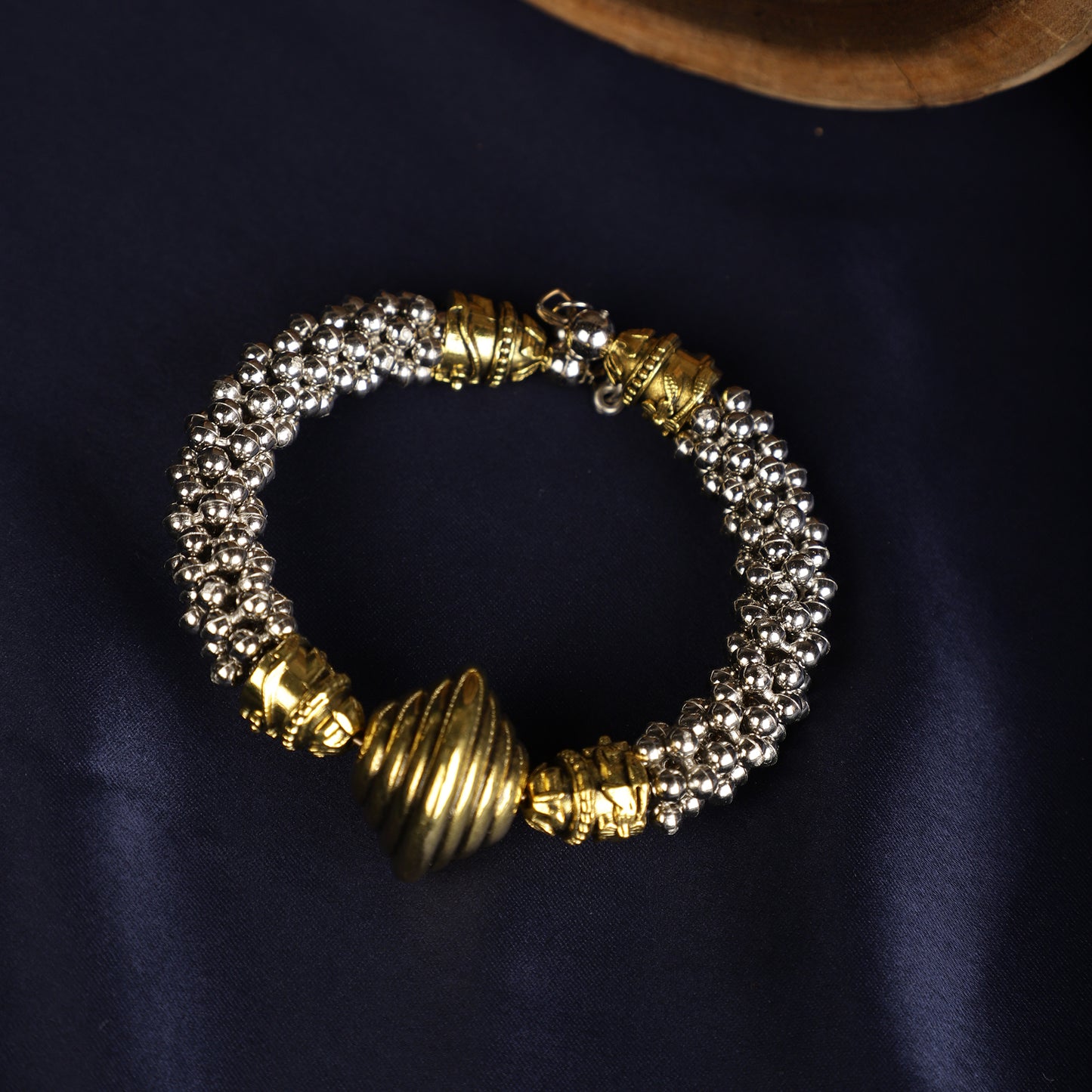 Mixed Metal Bangle- - 1 Piece