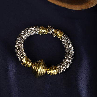 Mixed Metal Bangle- - 1 Piece