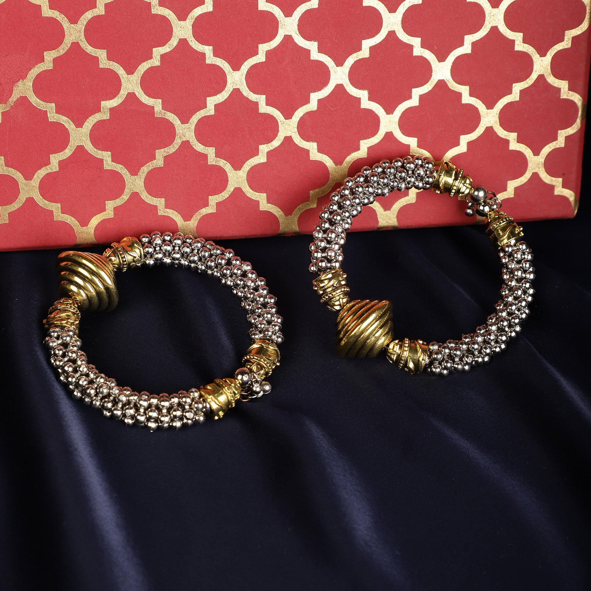 Mixed Metal Bangle - Silver and Gold Close-up - Spring Soul