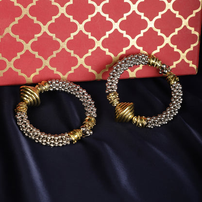 Mixed Metal Bangle - Silver and Gold Close-up - Spring Soul