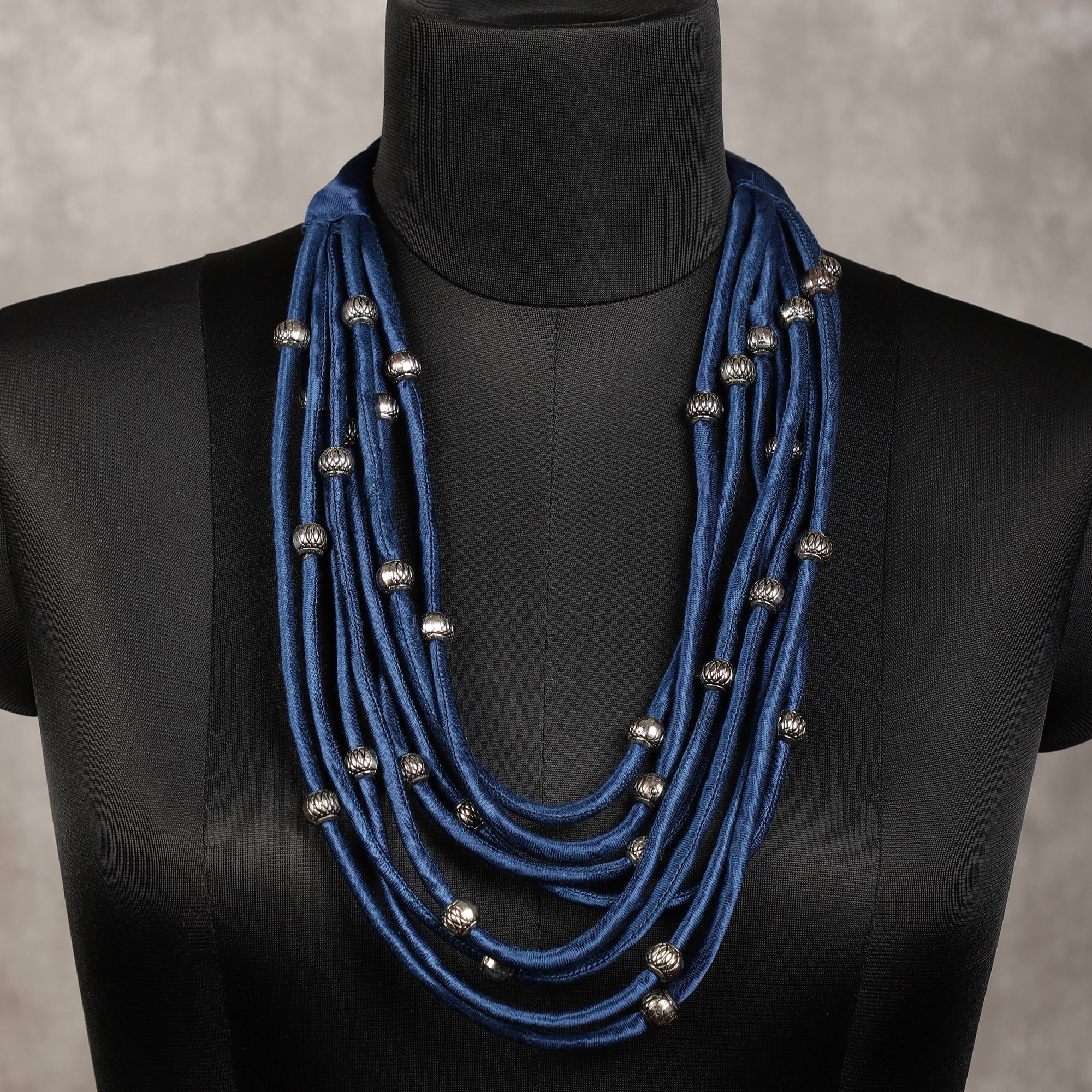Layered Fabric Beaded Strings in mashru – Spring Soul