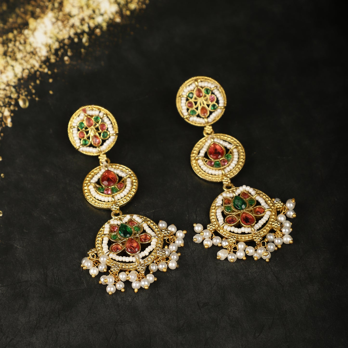 Gold-Toned Drop Earrings
