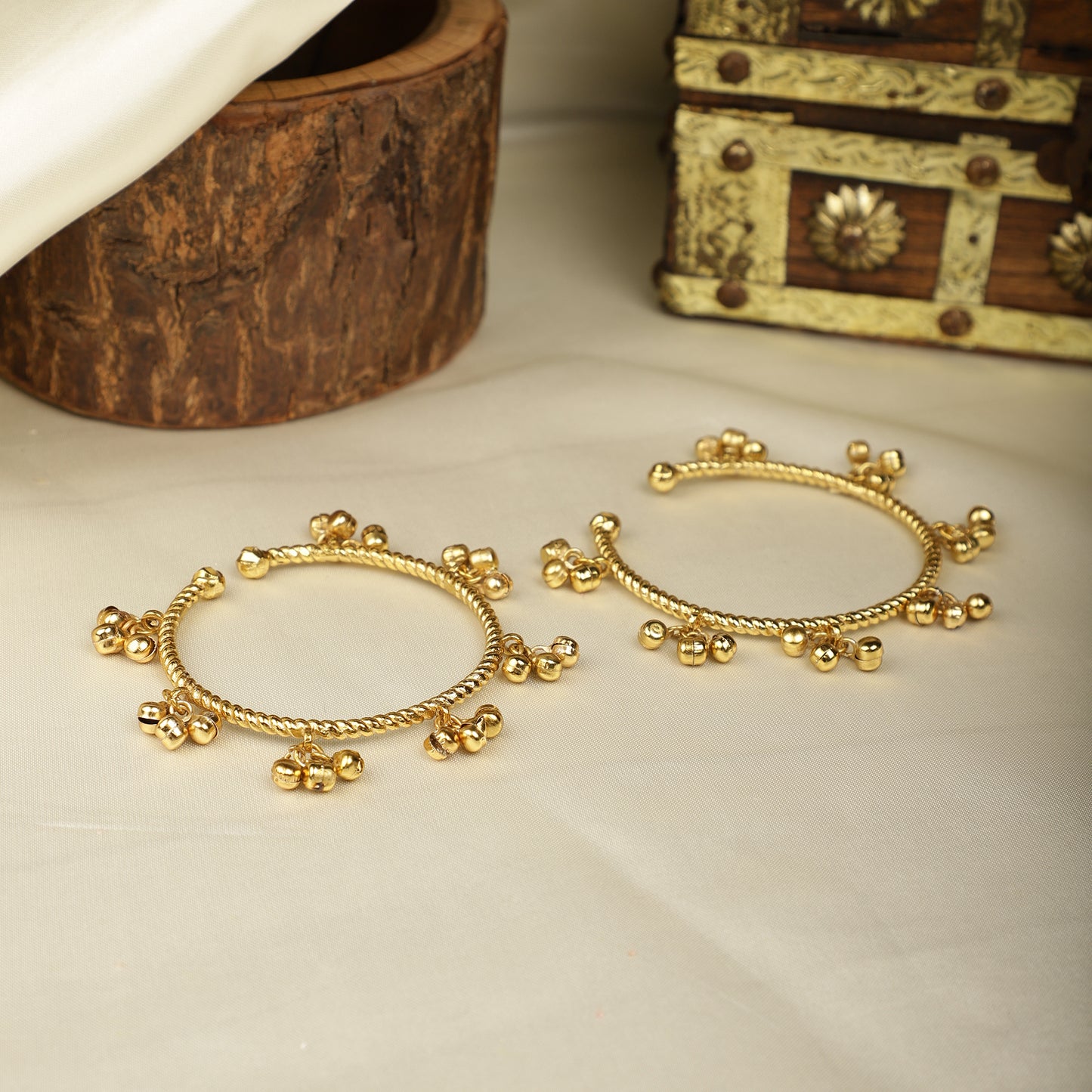 Ghungroo Gold Bangles- Set of 2