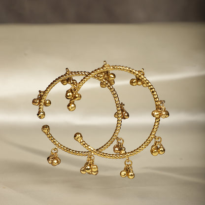 Ghungroo Gold Bangles- Set of 2