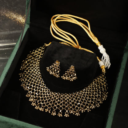 Gold toned Statement Necklace set