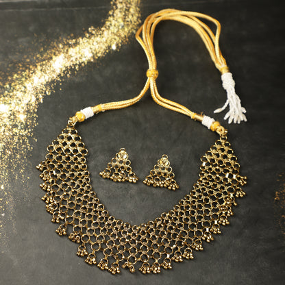 Gold toned Statement Necklace set