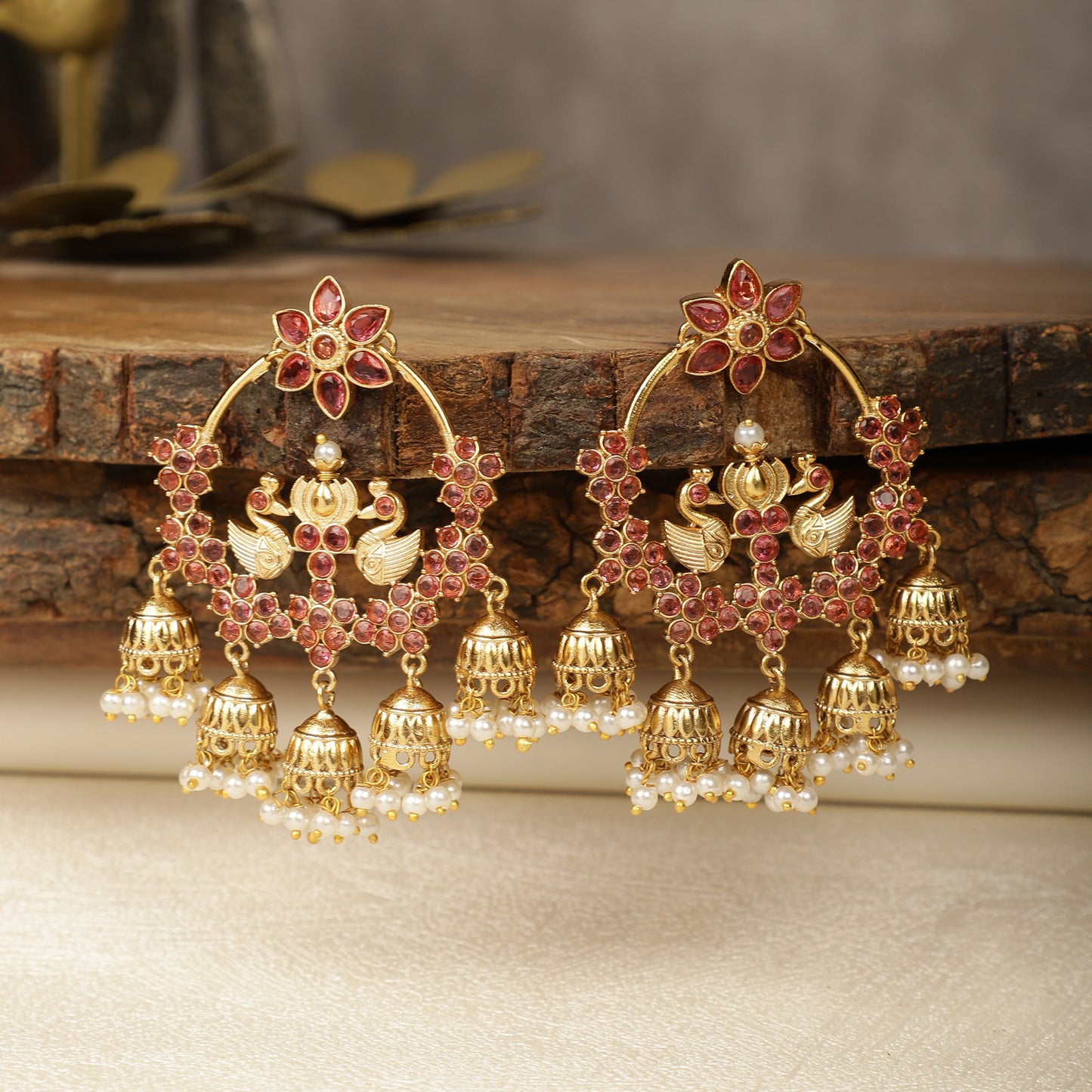 Pink & Gold Chandbali