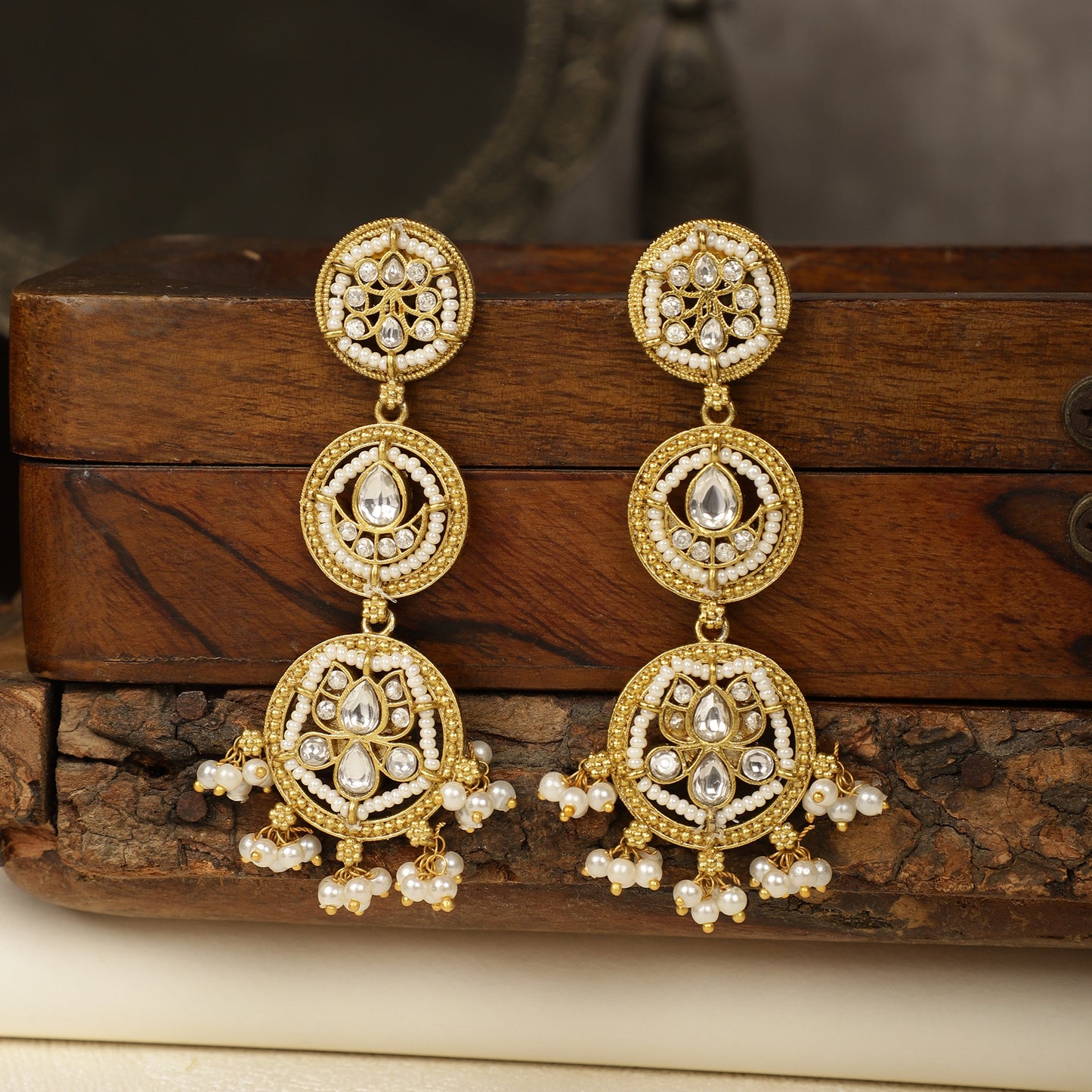 Gold-Toned Drop Earrings