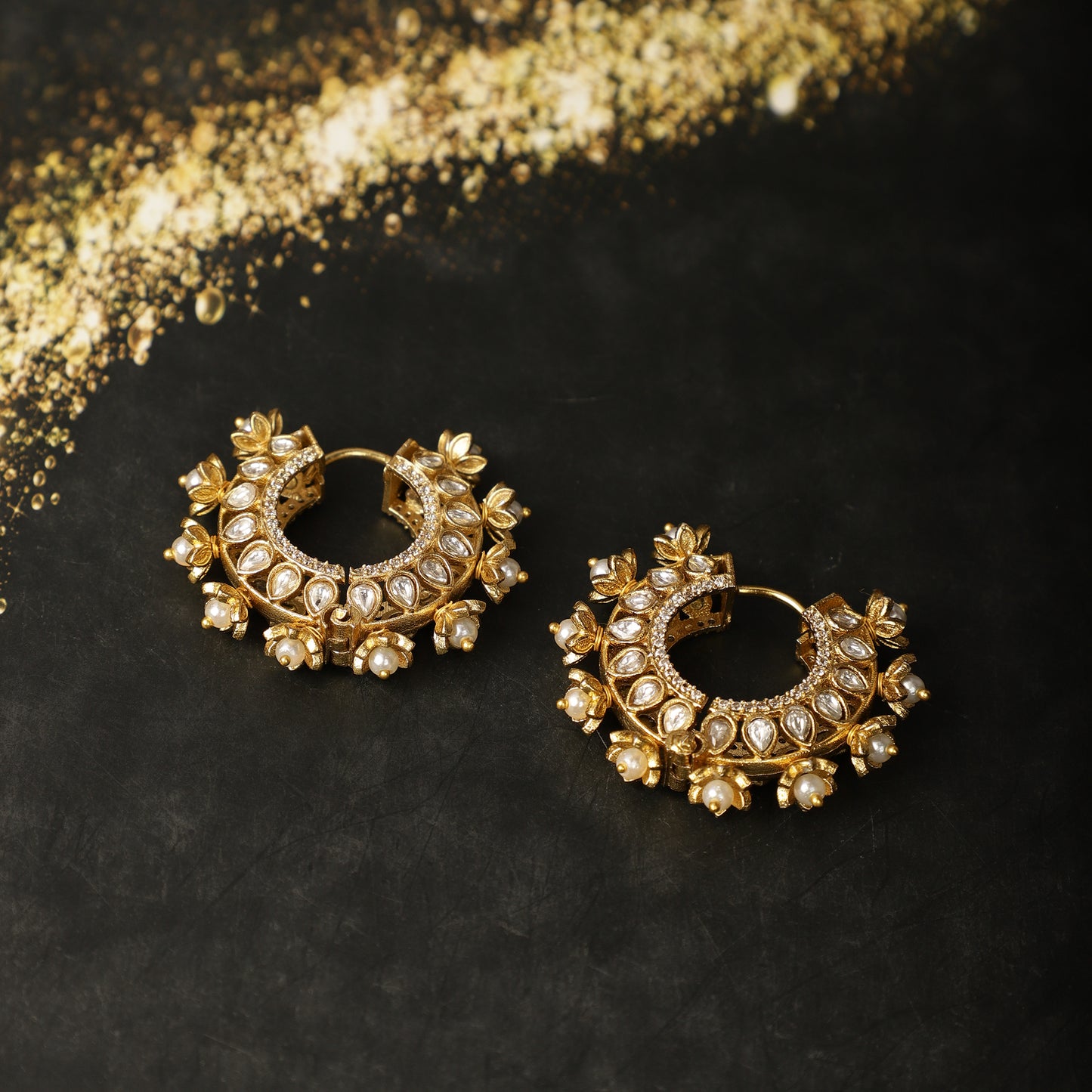 Gold toned earrings