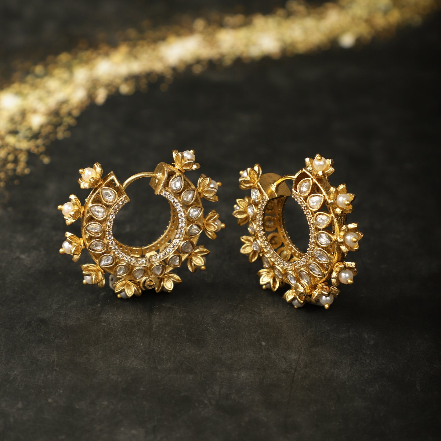 Gold toned earrings
