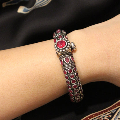 Silver & Pink Bangle