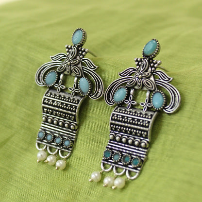 Teal Stone Tribal Drops