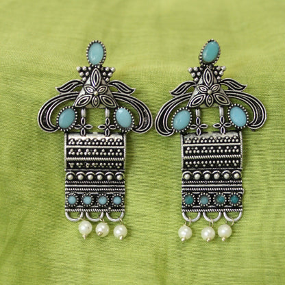 Teal Stone Tribal Drops