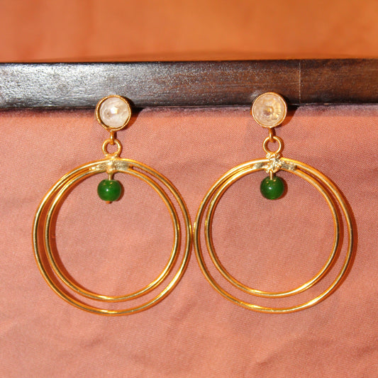 Retro Gold & Green Hoops