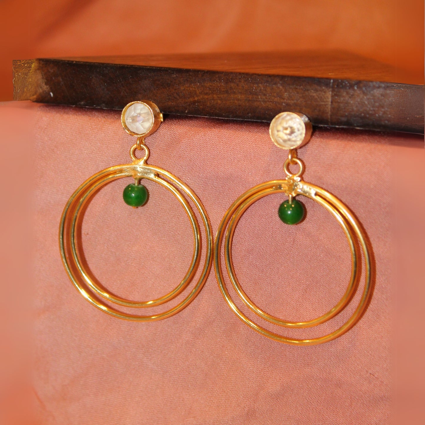 Retro Gold & Green Hoops