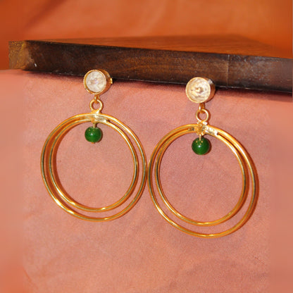 Retro Gold & Green Hoops