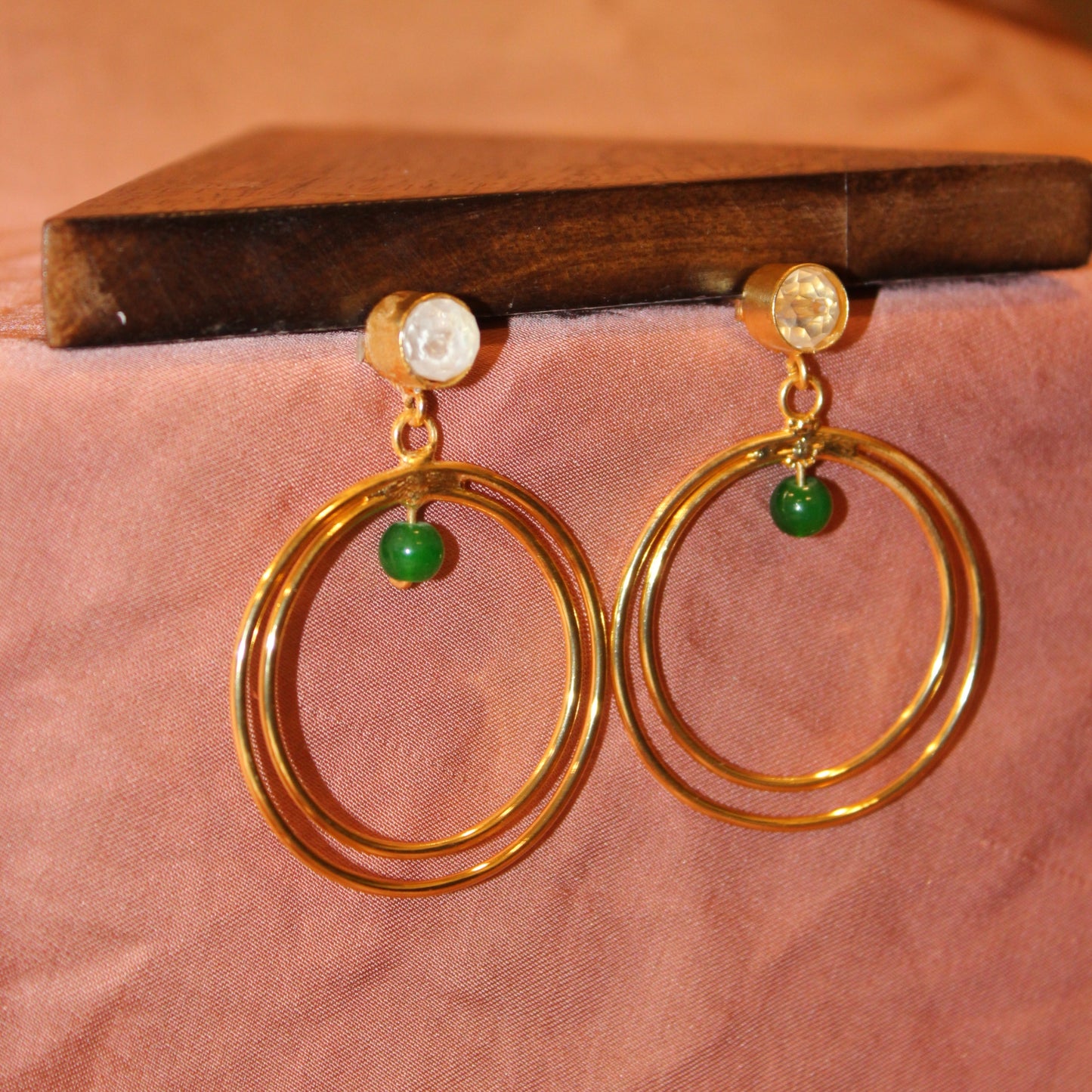 Retro Gold & Green Hoops