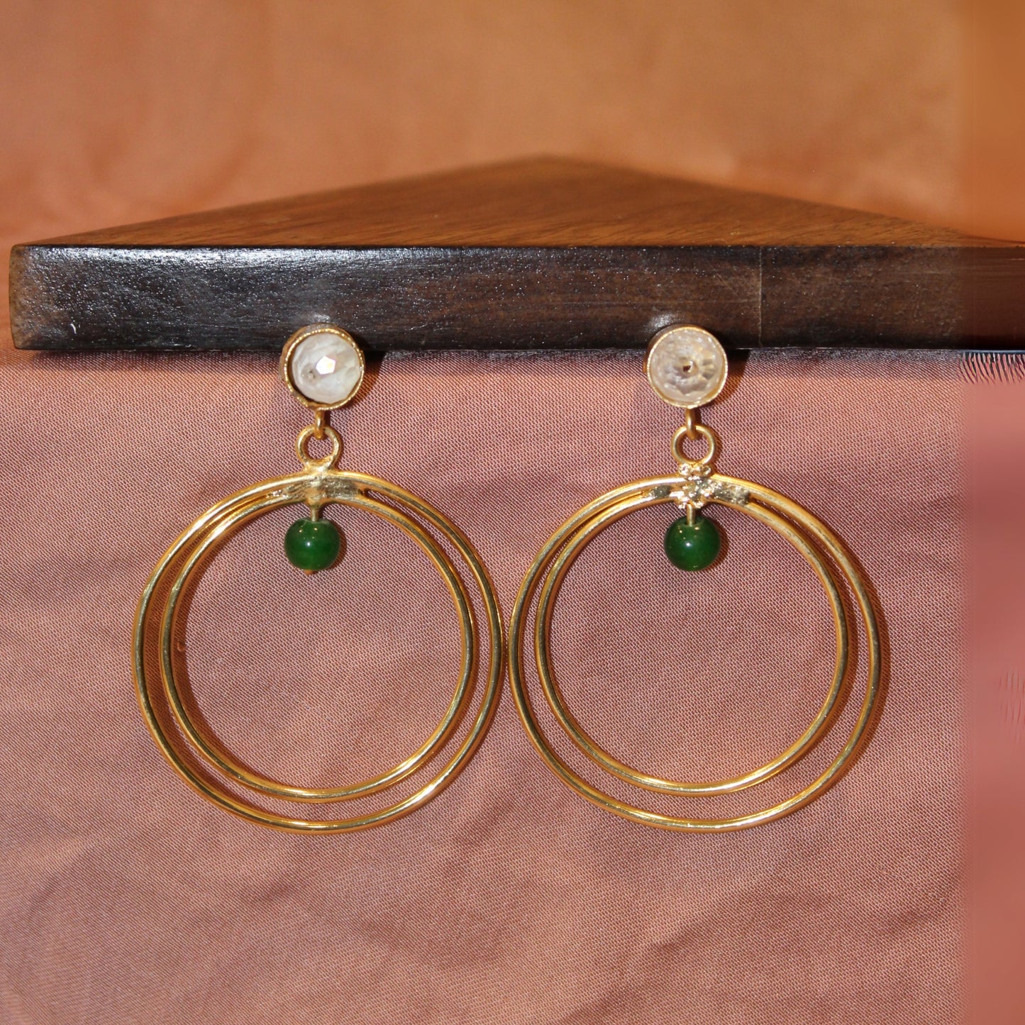 Retro Gold & Green Hoops