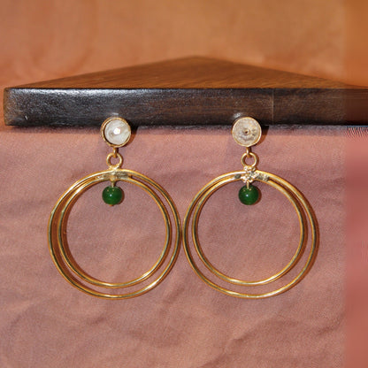 Retro Gold & Green Hoops
