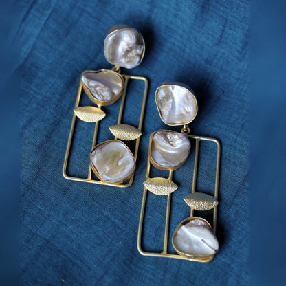 Pearl Frame Earrings