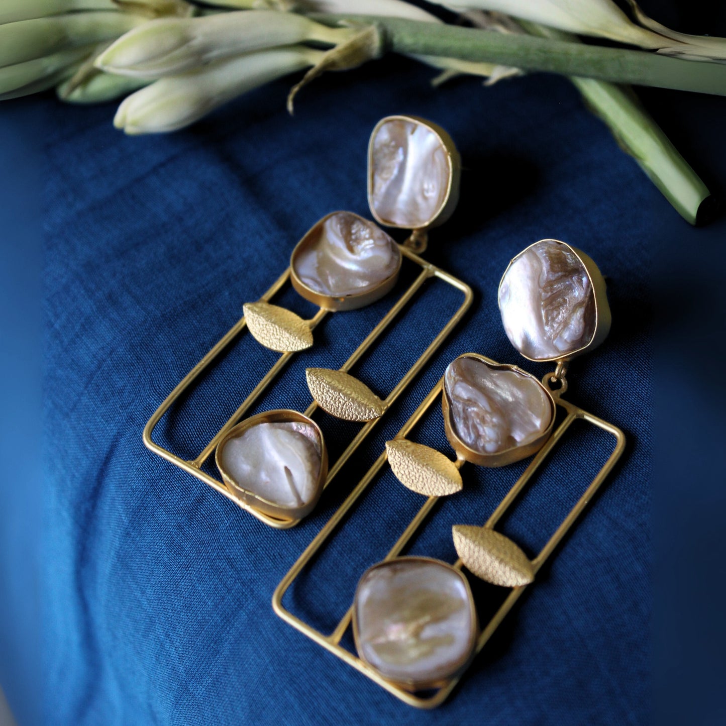 Pearl Frame Earrings