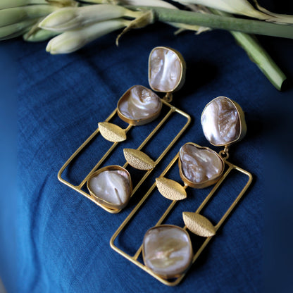 Pearl Frame Earrings