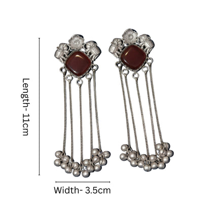 Boho Earrings in Red