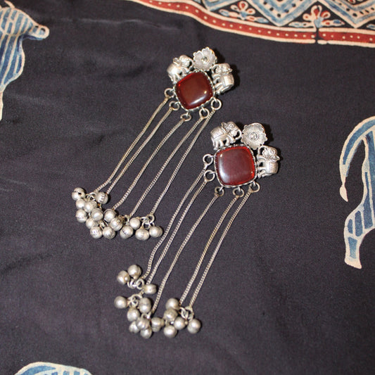 Boho Earrings in Red
