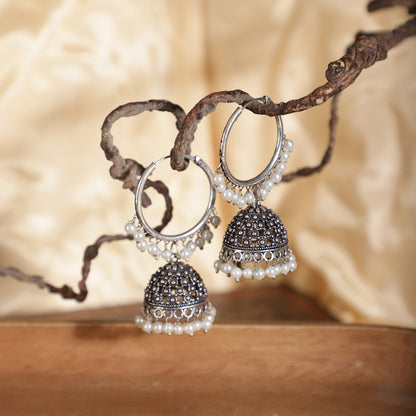 Jhumka hoop earrings