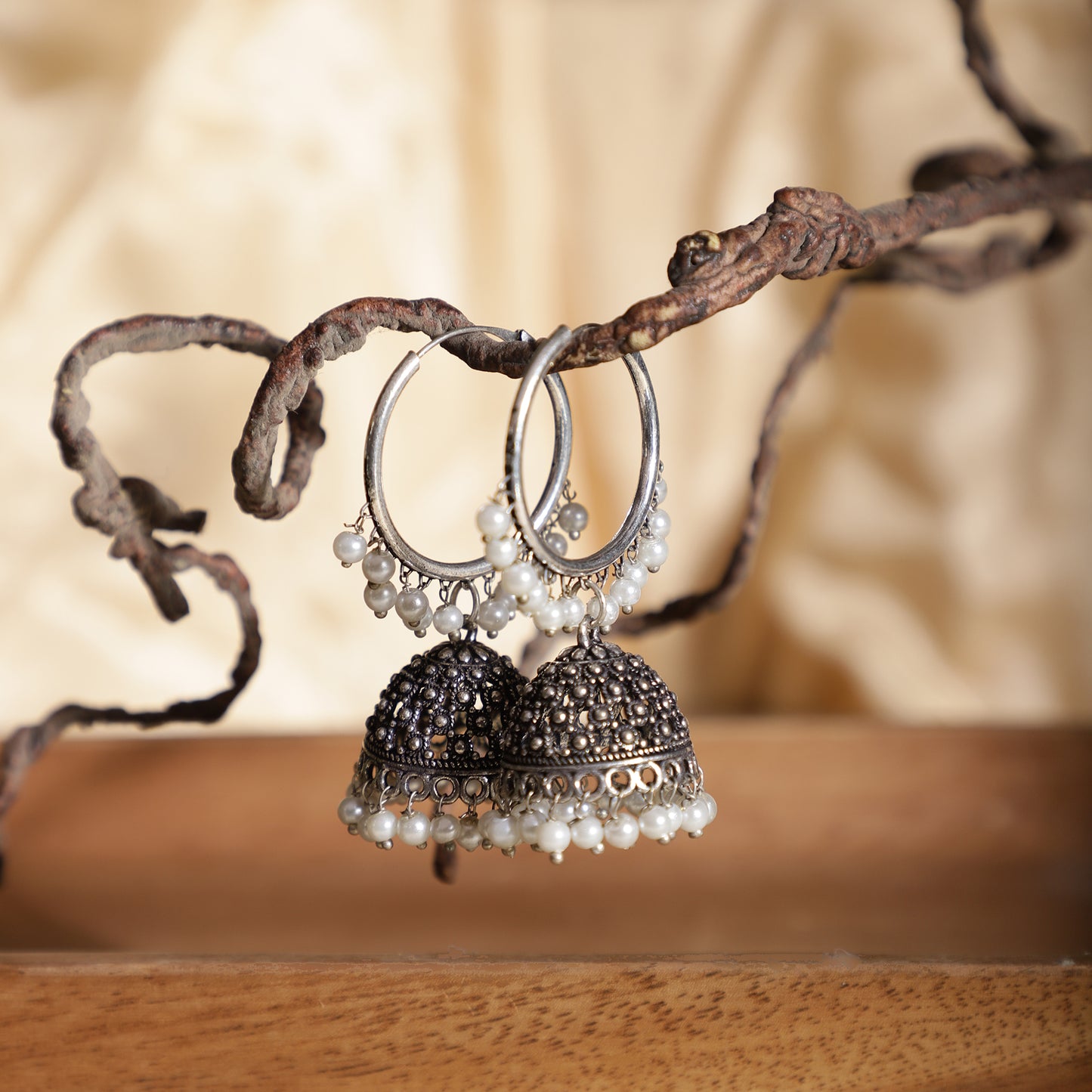 Jhumka hoop earrings
