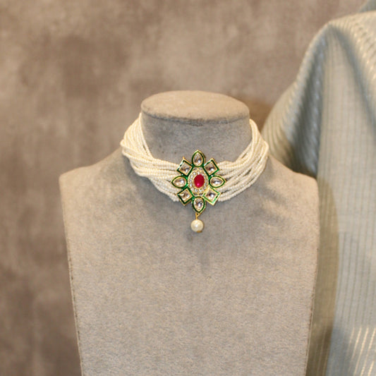 Kundan Pearl Choker