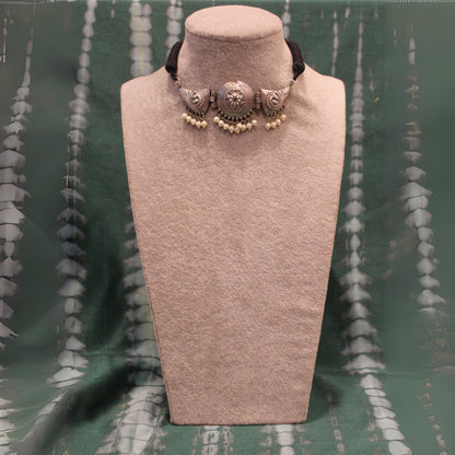 Tribal Silver Necklace Set