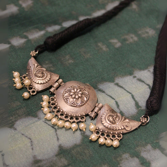 Tribal Silver Necklace Set