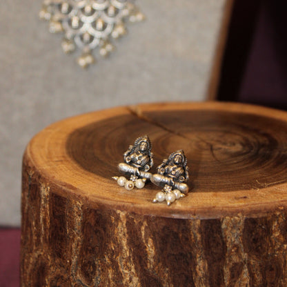 Temple Oxidized Silver Necklace Set