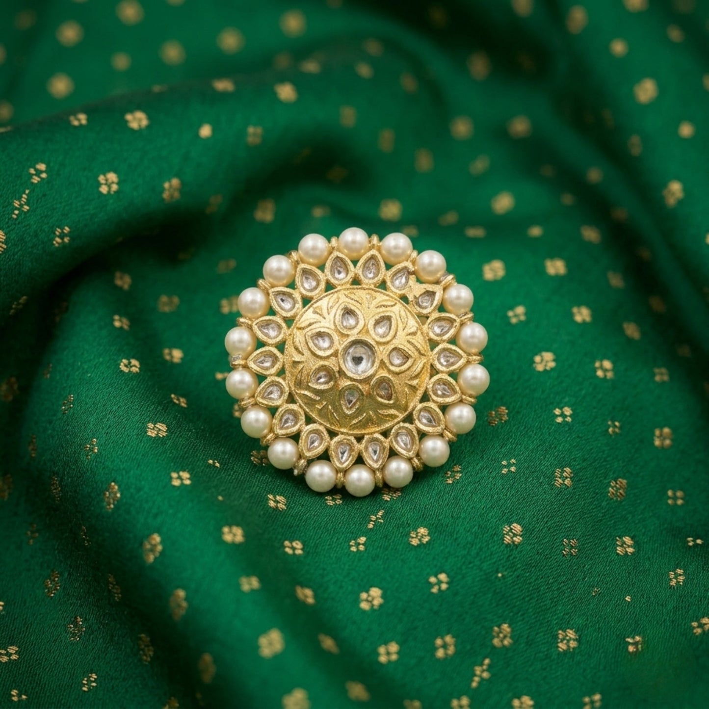 Kundan Gold ring