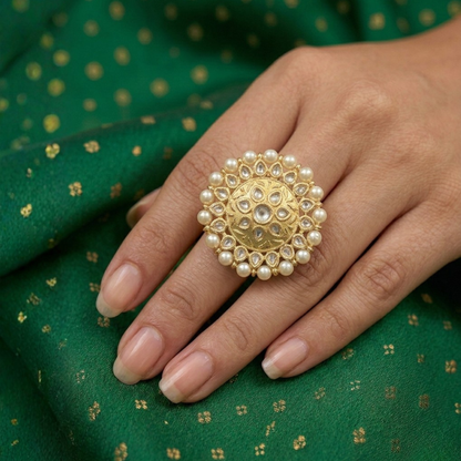 Kundan Gold ring