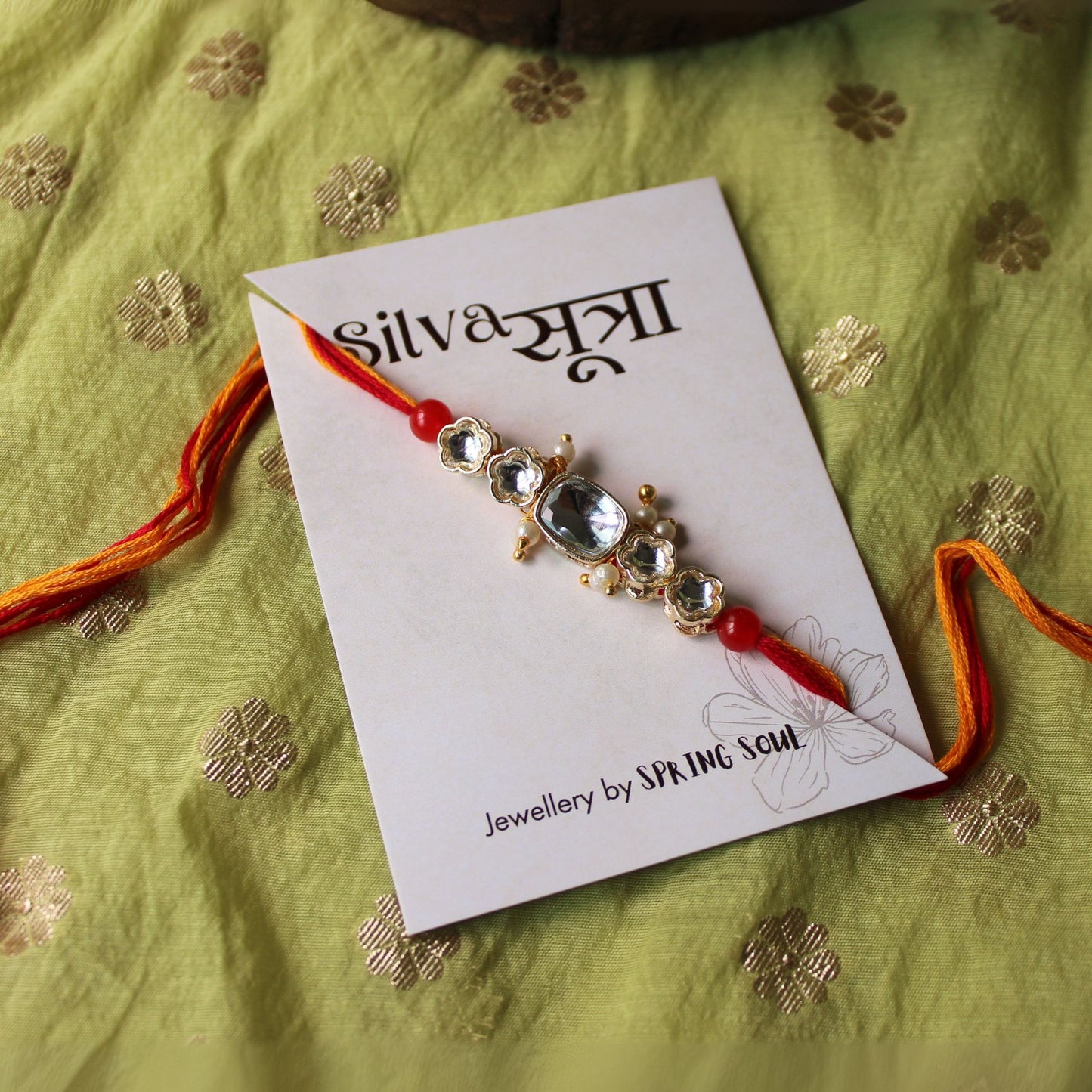 Kundan Bloom Rakhi