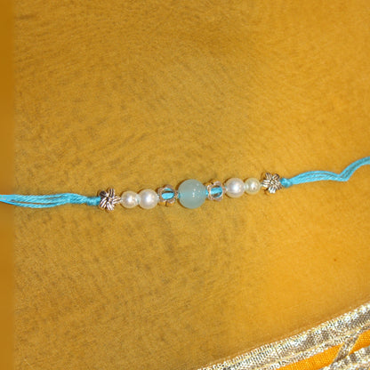 Blue Beaded Rakhi