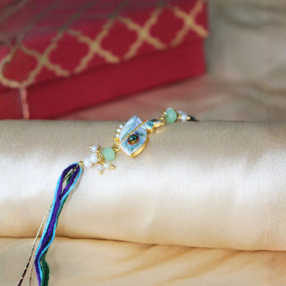 Morpankh charm rakhi