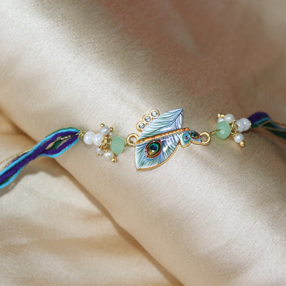 Morpankh charm rakhi