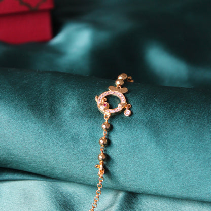 Golden fortune rakhi bracelet