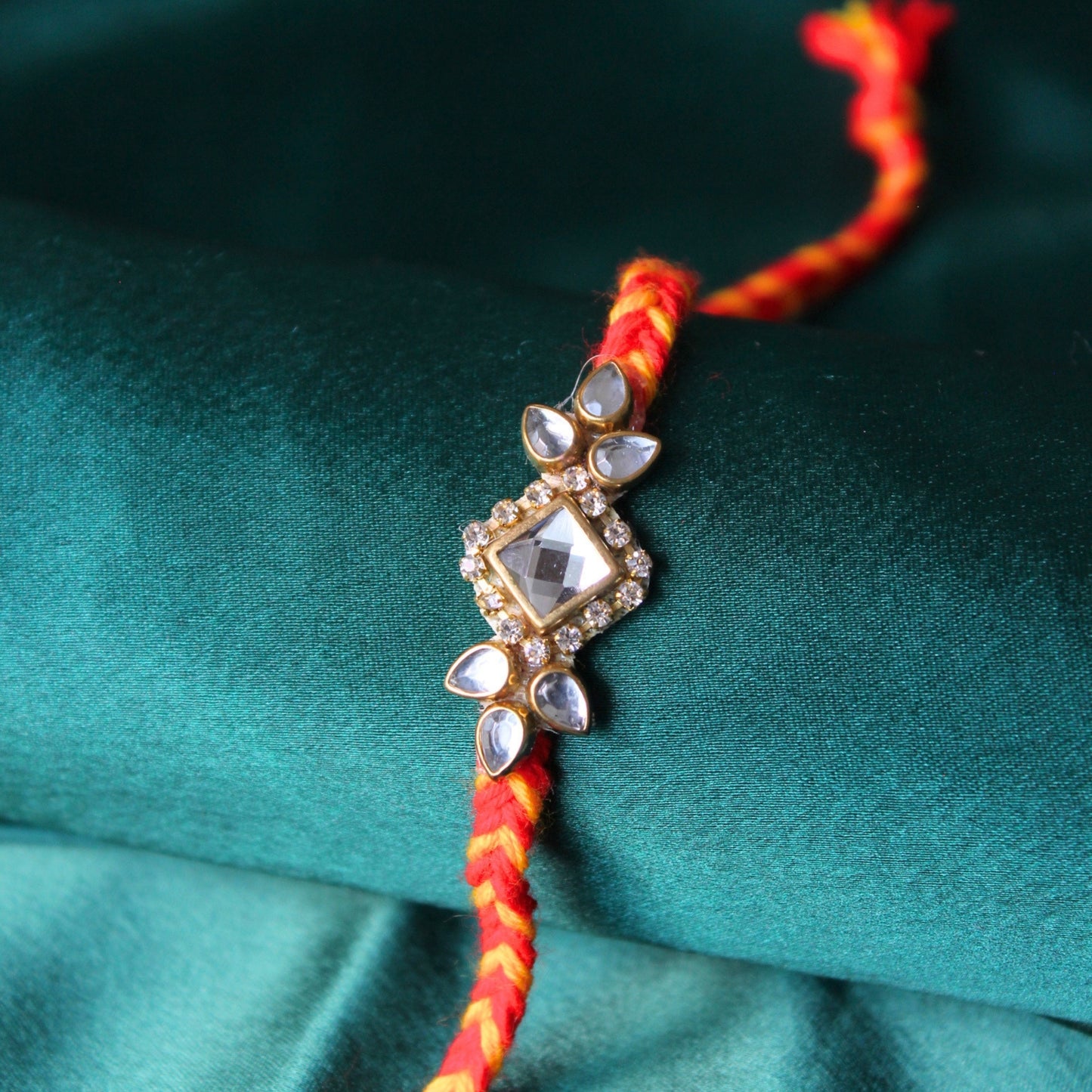 Kundan shield rakhi