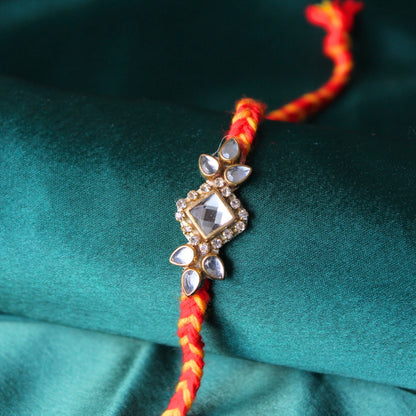 Kundan shield rakhi