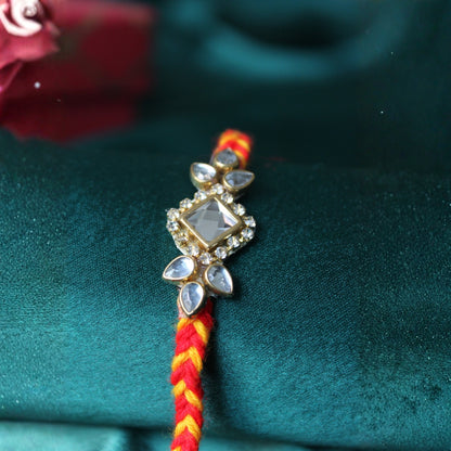 Kundan shield rakhi