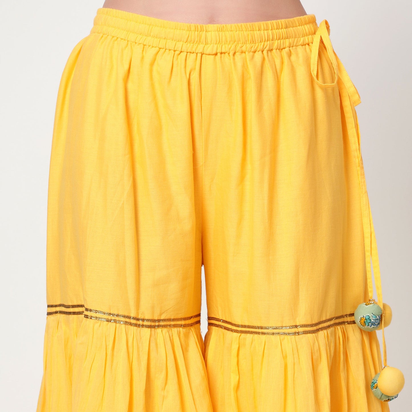 Yellow Cotton Sharara
