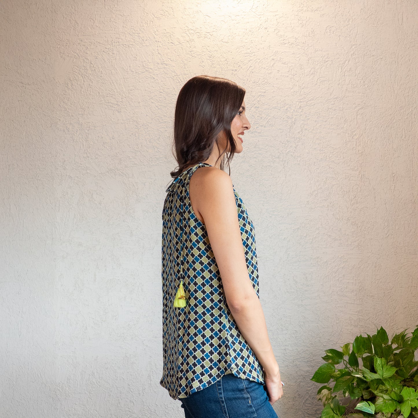Modal Printed Tie-up Top